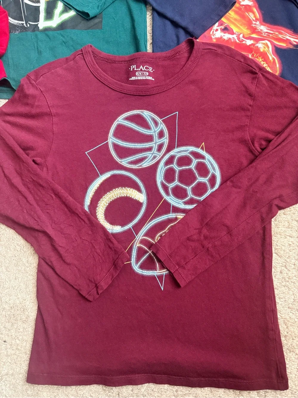 The Children's Place Long Sleeve T-Shirts Bundle Boys (Size 7/8)